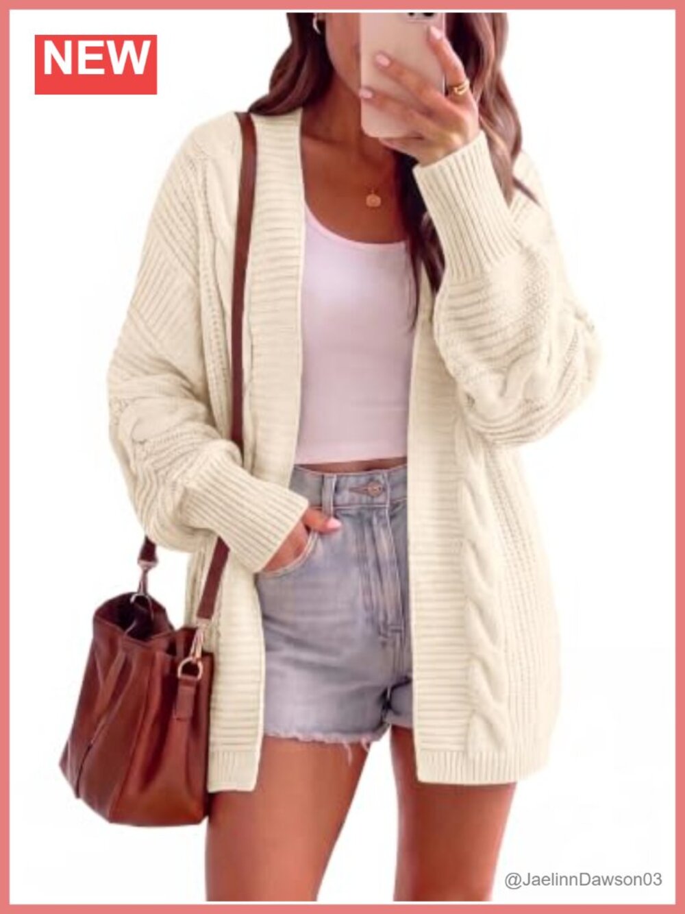 Womens Open Front Cable Knit Cardigan Chunky Batwing Long Sleeve Sweater